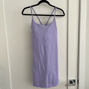 Gently used Halara lavender racer back exercise dress size L. Worn once